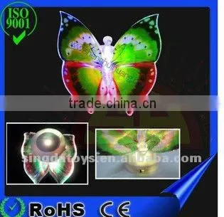Blue with light toys fiber optic butterflies on sticks