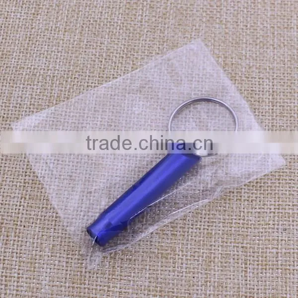 Wholesale cheap custom aluminum whistle keychain