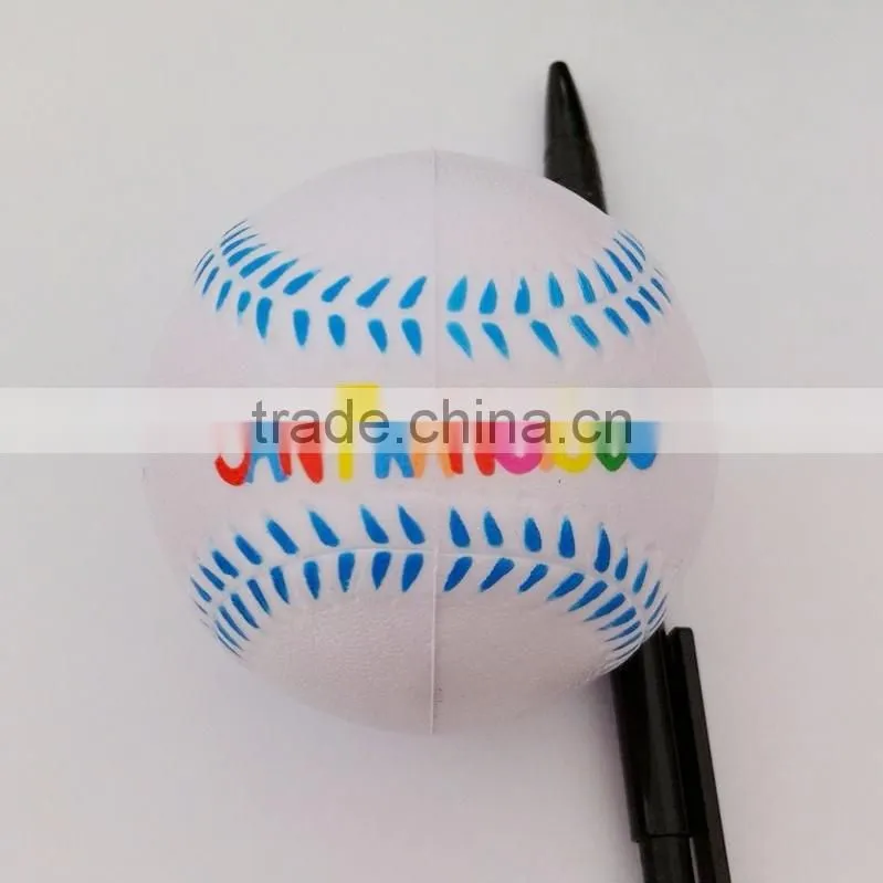 white blue pu stress baseballs