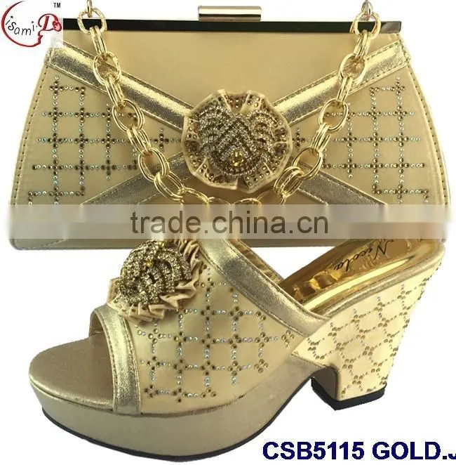 CSB5115 Newest design 2016 top fashion woman hot selling shoes with matching bags factory price shoes whole sale price