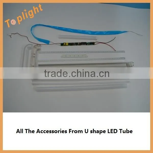 Newest type U shaped led tube 2ft 15w/18w 277vac 3500K with internal driver 12w