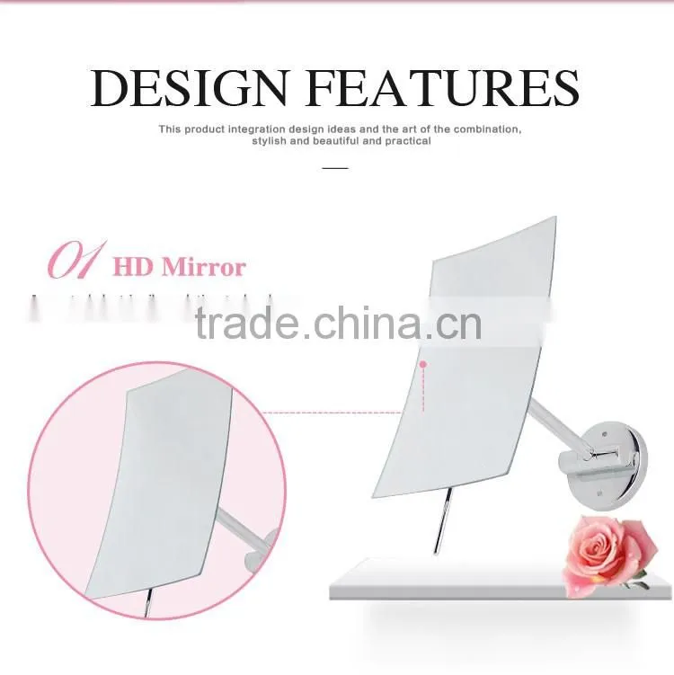 adjustable one way square 5x magnifying wall mirror decorative mirror