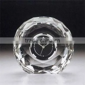 wedding crystal clock , laser crystal gift