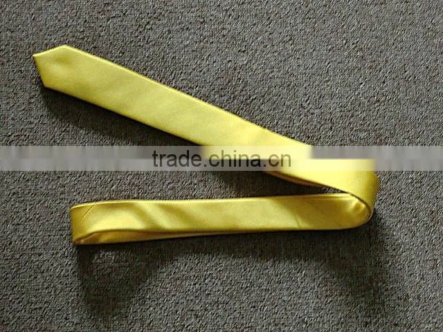 100%polyester solid color young mens narrow tie
