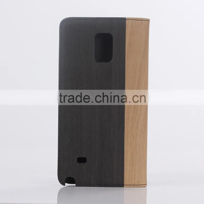 2014 new products wooden leather case for samsung galaxy note 4,wooden case for iphone 6 plus D0159