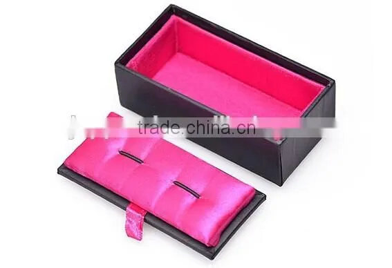 New Design Luxury Leather Wooden Cufflink Box