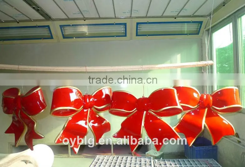 high glossy shopping mall fiberglass Christmas Santa boot decoration , outdoor Yard Decorations
