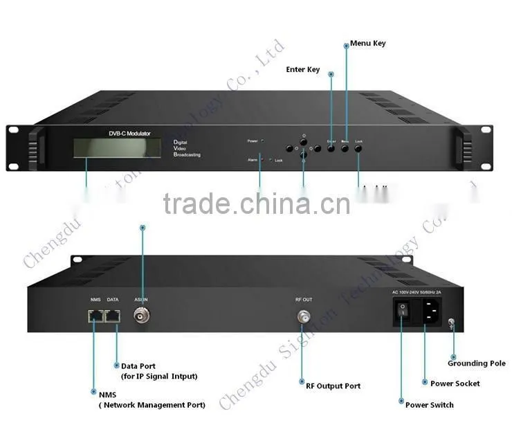 2016 hotsale broadcasting digital tv QAM modulator single channel DVB-C