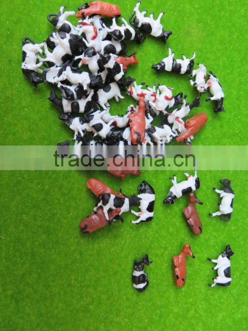 model figure, model animals, scale animals for Z scale, plastic building resin farm cow for 1/150