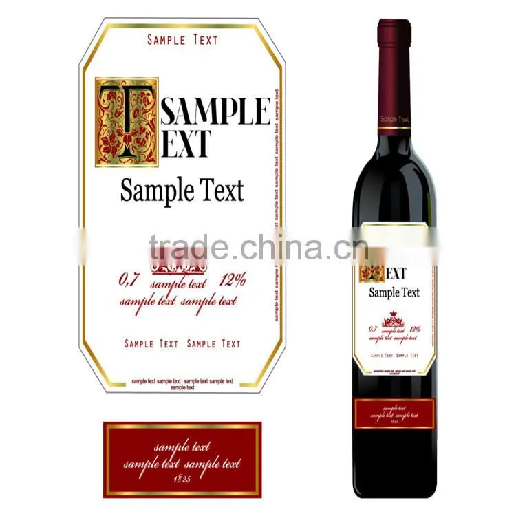 Beautiful fancy custom 4C printing mineral water bottle printing label