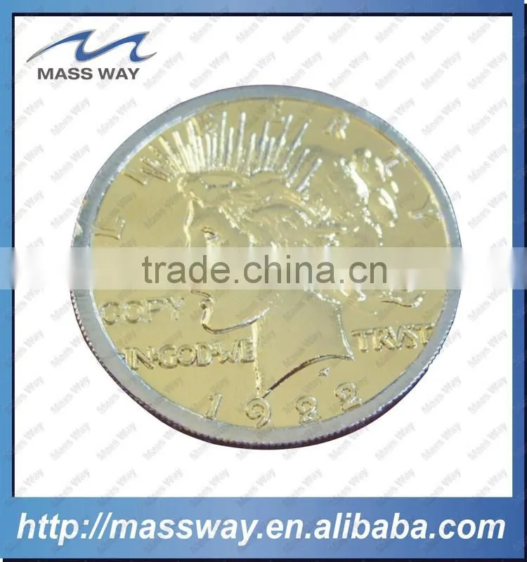 souvenir old color custom collection 3D antique brass coin