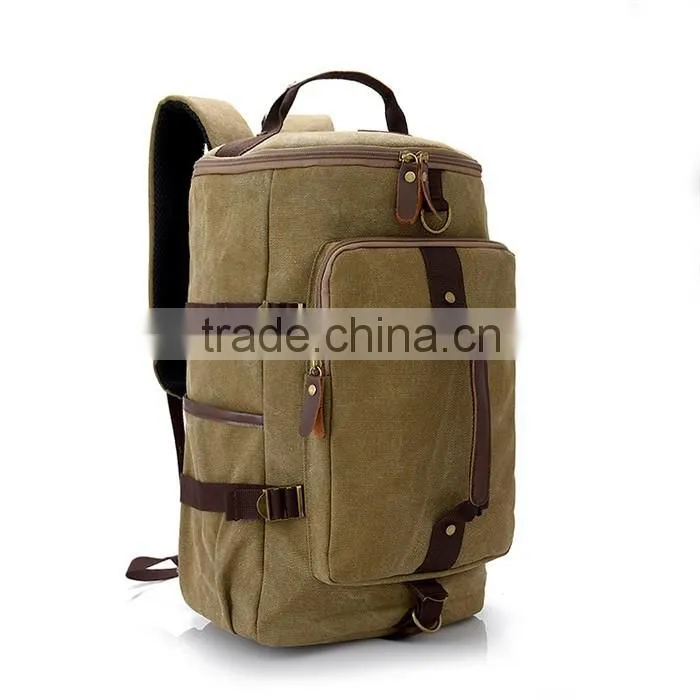 Large Capacity Daily Backpack for Men Travel Hiking Canvas Backpack Bag