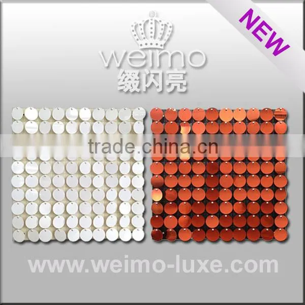 2014 sparkly pvc sequin panel for wedding stage backdrop decoration