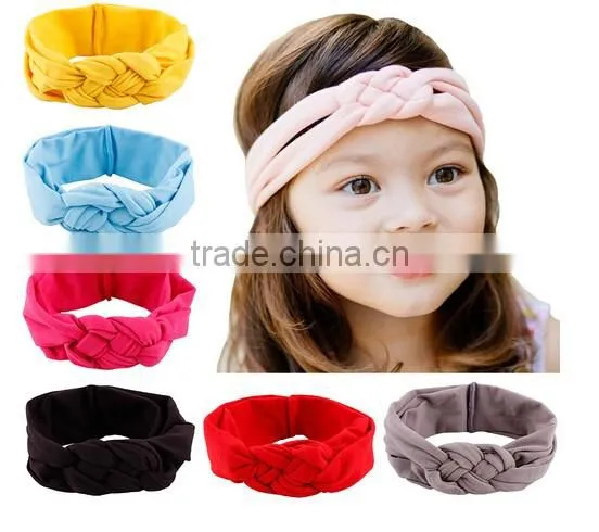 New Toddler Kids Girls Baby Red Elastic Knot Cross Hair Decor Headband Hair Band