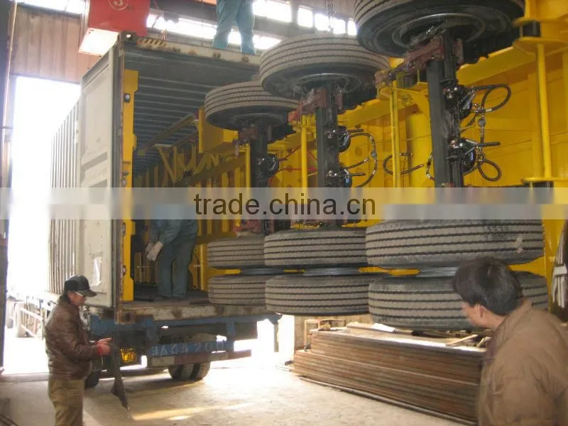 low 40ft tri-axle flatbed semi trailer
