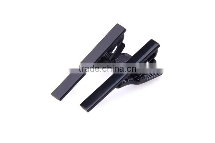polished black tie clips,custom tie clip