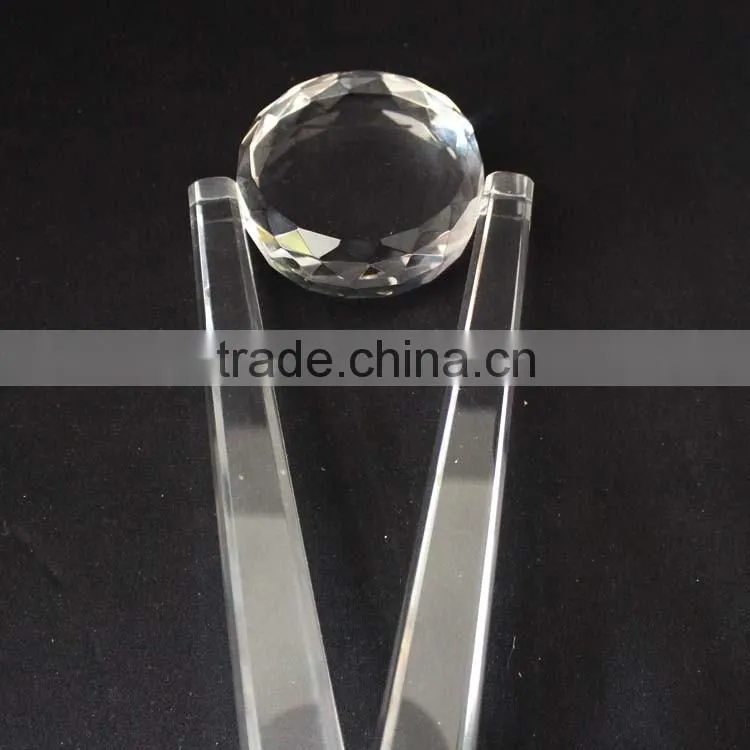 "v" shaped crystal round ball troghy cup