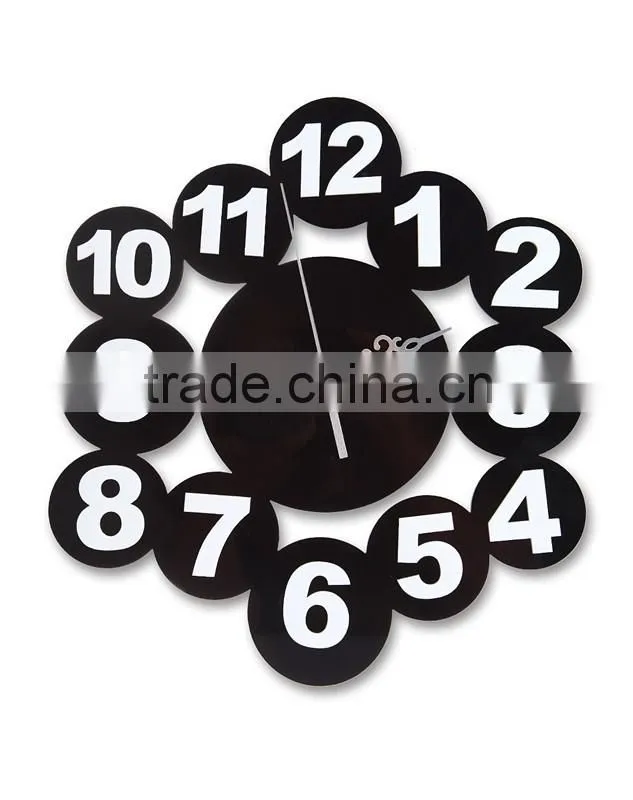 Green clover acrylic wall clock decorative wall clock