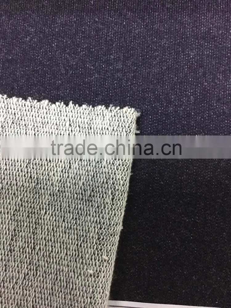 blue knitted denim fabrics stocklot wholesale PC21-D15111502