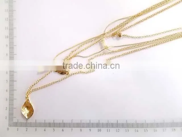 Fashion multilayer chain pendant necklace
