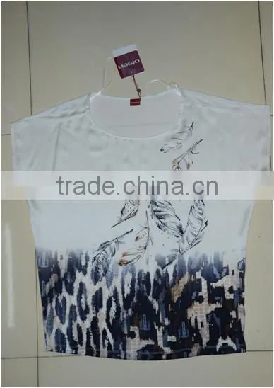 silk printed fashional t shirt