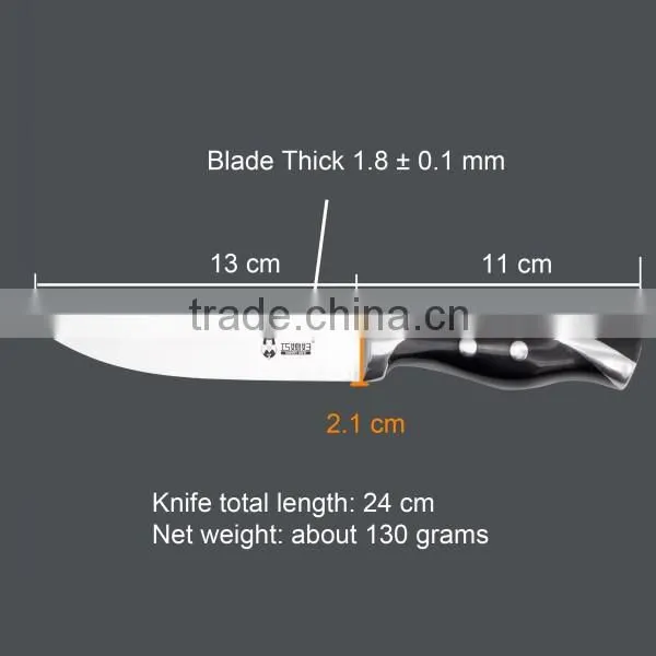 Contemporary promotional bolster SS430 handle utility knife