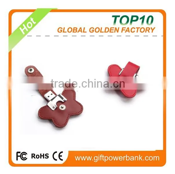 Alibaba supplier leather usb disk with logo