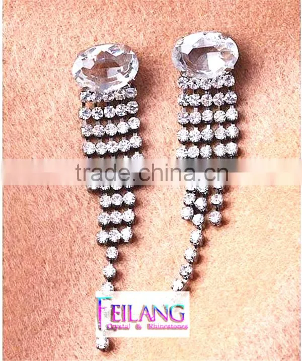 Luxury Crystal Cute Earrings Exaggerated Tassel Earrings Long Section