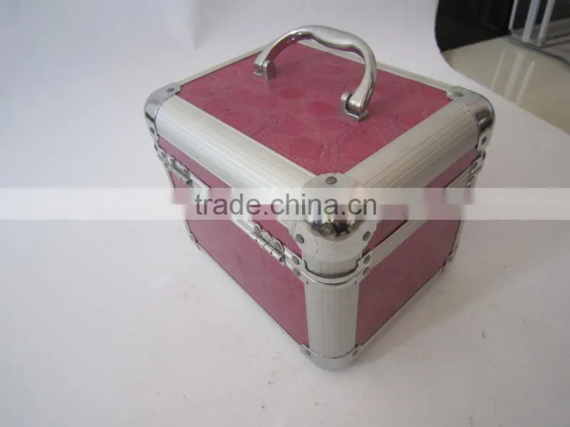 Girls' favorite fashion craft smll aluminum hard case cosmetic bag