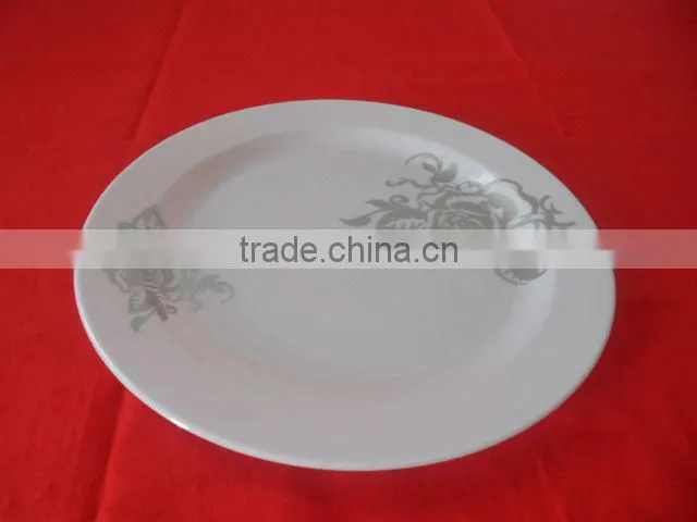 Disposable plastic white tray