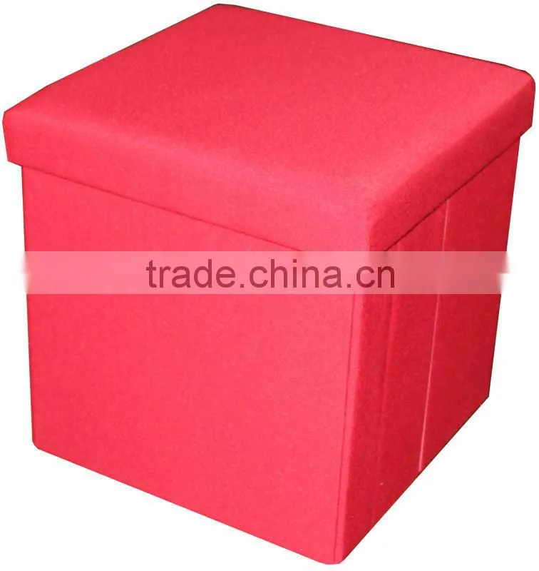 Pink PVC Leather ottoman pouf