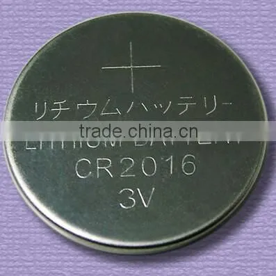 Lithium button battery 3V CR2016 coin cell battery