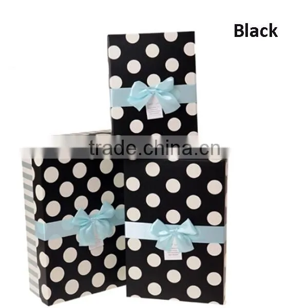 Lovely Bow With Spot Printing Paper Gift Box