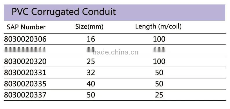Electrical flexible pipe pvc corrugated pipe