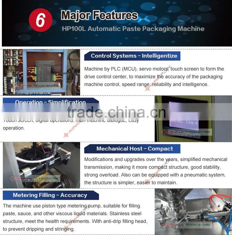 HP100L Automatic Sauce Paste And Honey Packing Machine