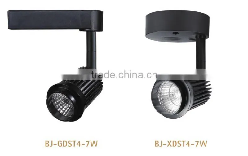7W Black Adjustable COB led track spot light with good quality
