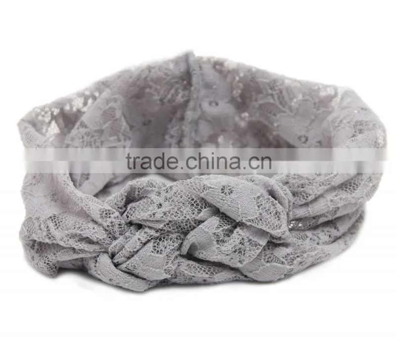 Fancy nylon velvet ribbon chiffon fabric flower hair band in stock / New Arrival Pearl Flowers Hair Headband