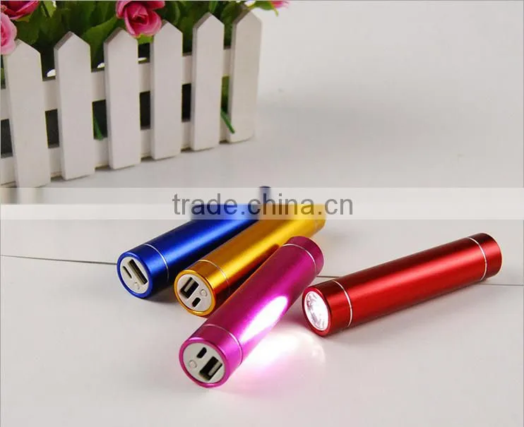 Aluminium Alloy Powerbank with LED Light 2200mah Power Bank
