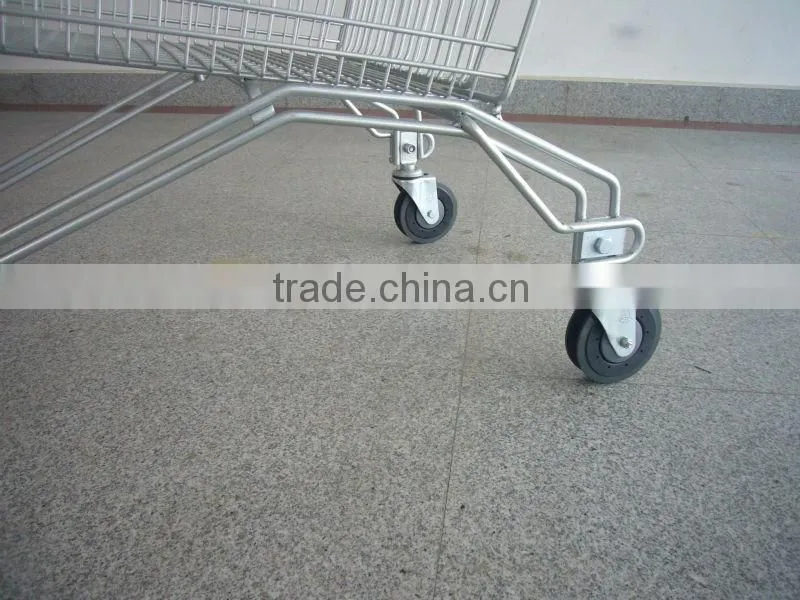 Russian Style Feet 100L Supermarket Hand Cart Metal Trolley