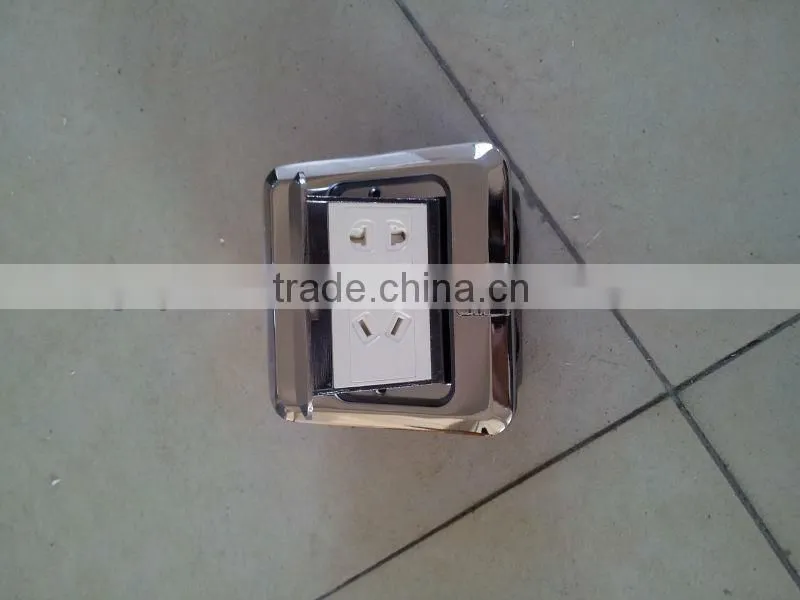 New design golden electric power floor socket