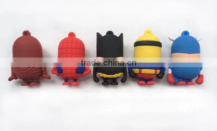 New cartoon character usb flash drive,128mb,256mb,512mb,1GB,2GB,4GB,8GB and even to 1tg capacity bulk cheap in China alibaba