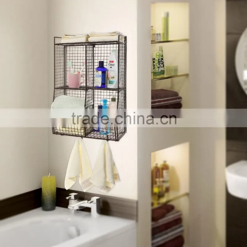 Wall Mounted Collapsible Metal Wire Mesh Storage Basket