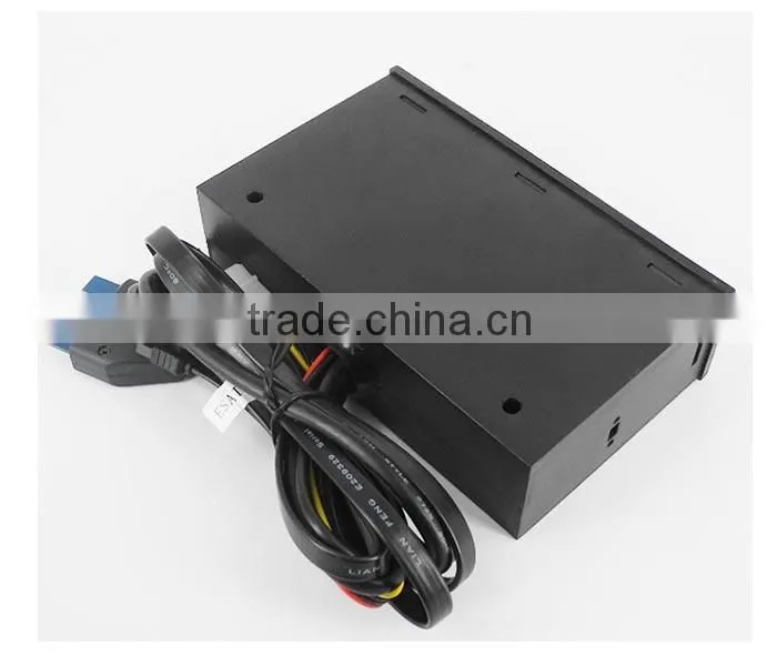 Black 5.25" Media Dashboard Front Panel PCI-E to USB 3.0 eSATA SATA card reader