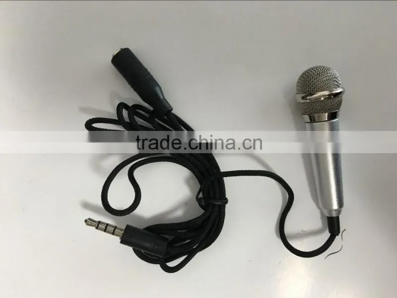 Mini Condenser Microphone Karaoke Voice Recording Mobile Phone Computer Sing Miniature Mic Microphone wholesale