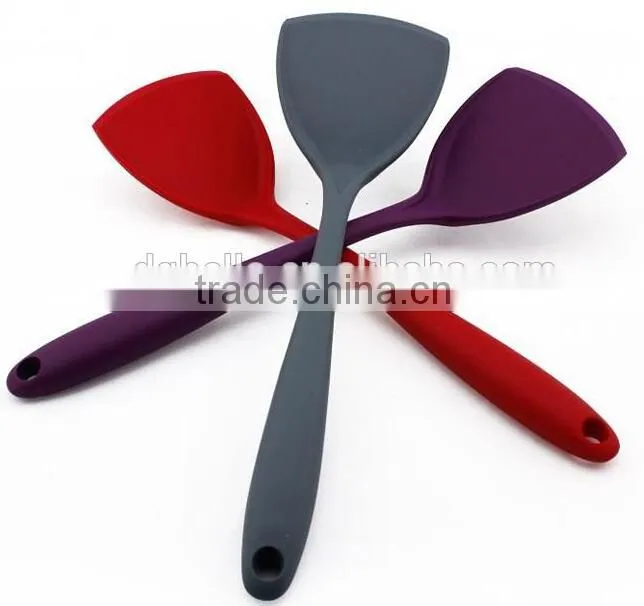 Food Grade Silicone Cooking Turner with Stainless Steel Inserted Silicone Kitchenware