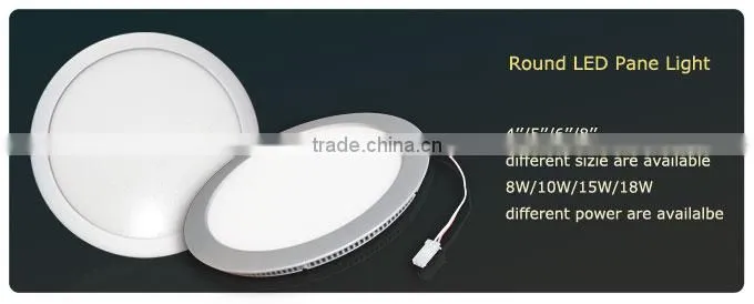 super slim 160mm cut out 12w LED Round Panel Light office with PC fireprof material for innovative lighting