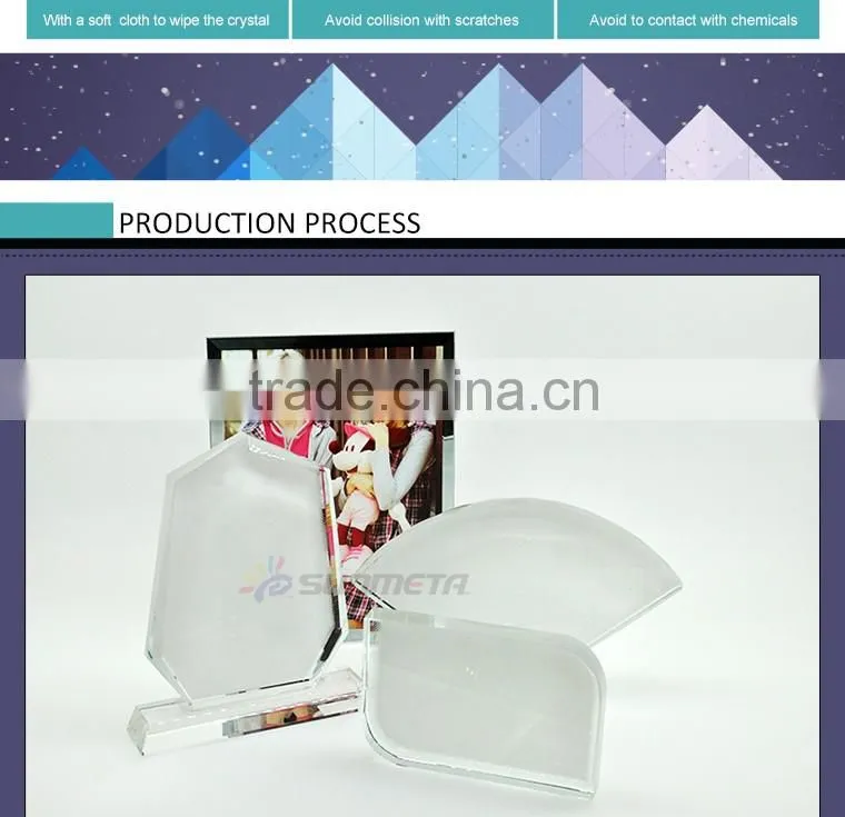Freesub BSJ10B L150*H220*W40mm Big Ice Hill screen blank 3D sublimation personalized crystal frames