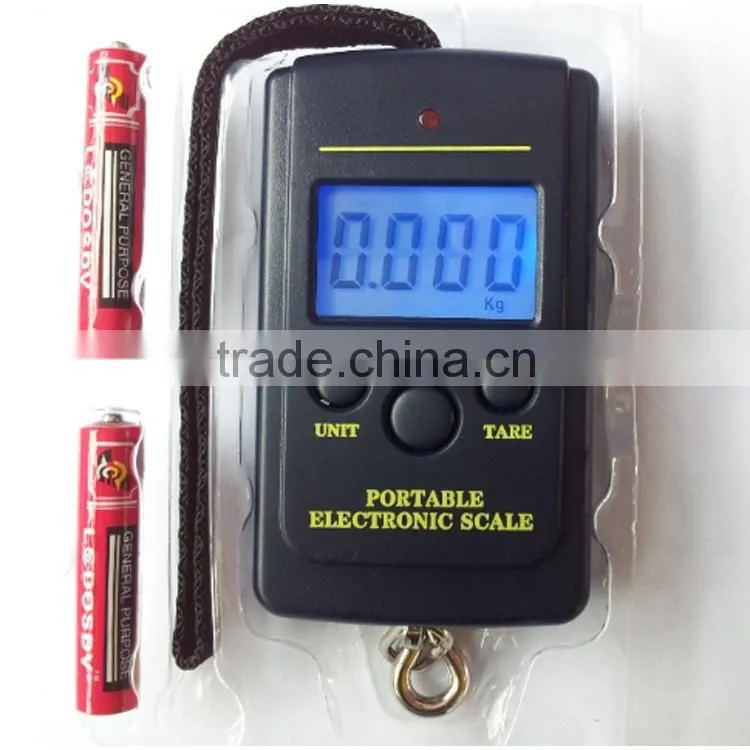 Digital lcd display mini hook luggage scale 40kg