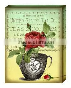Red sunflower art design stretched canvas prints
