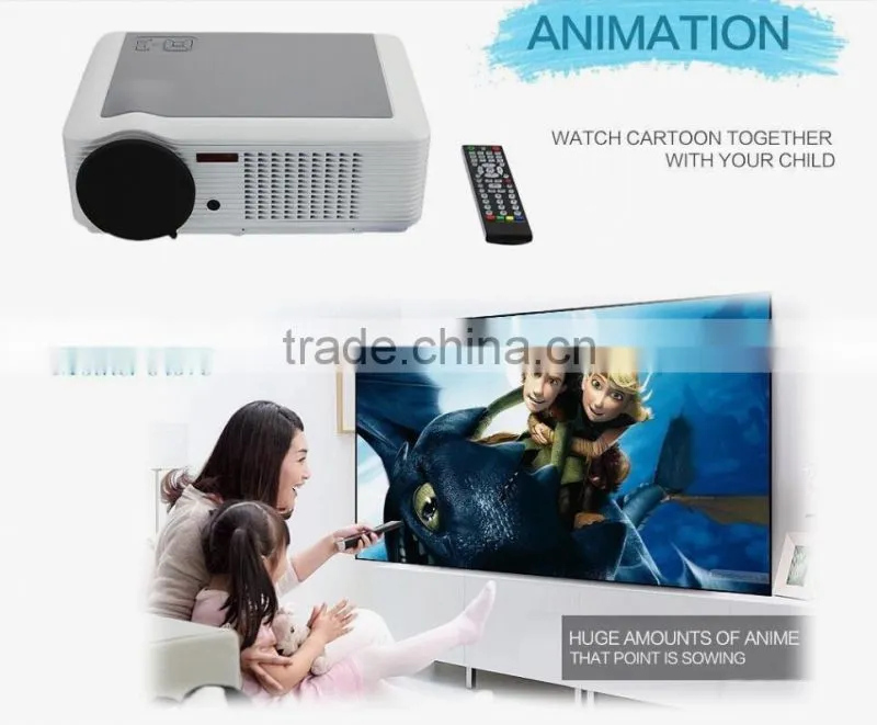 Factory price! Video projector 3D projector with 1800 Lumens for home entertainment